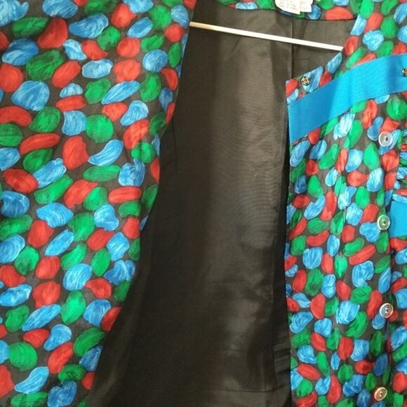 Vintage Raul Blano Silk Skirt Jacket Set size 14 - Picture 8 of 12